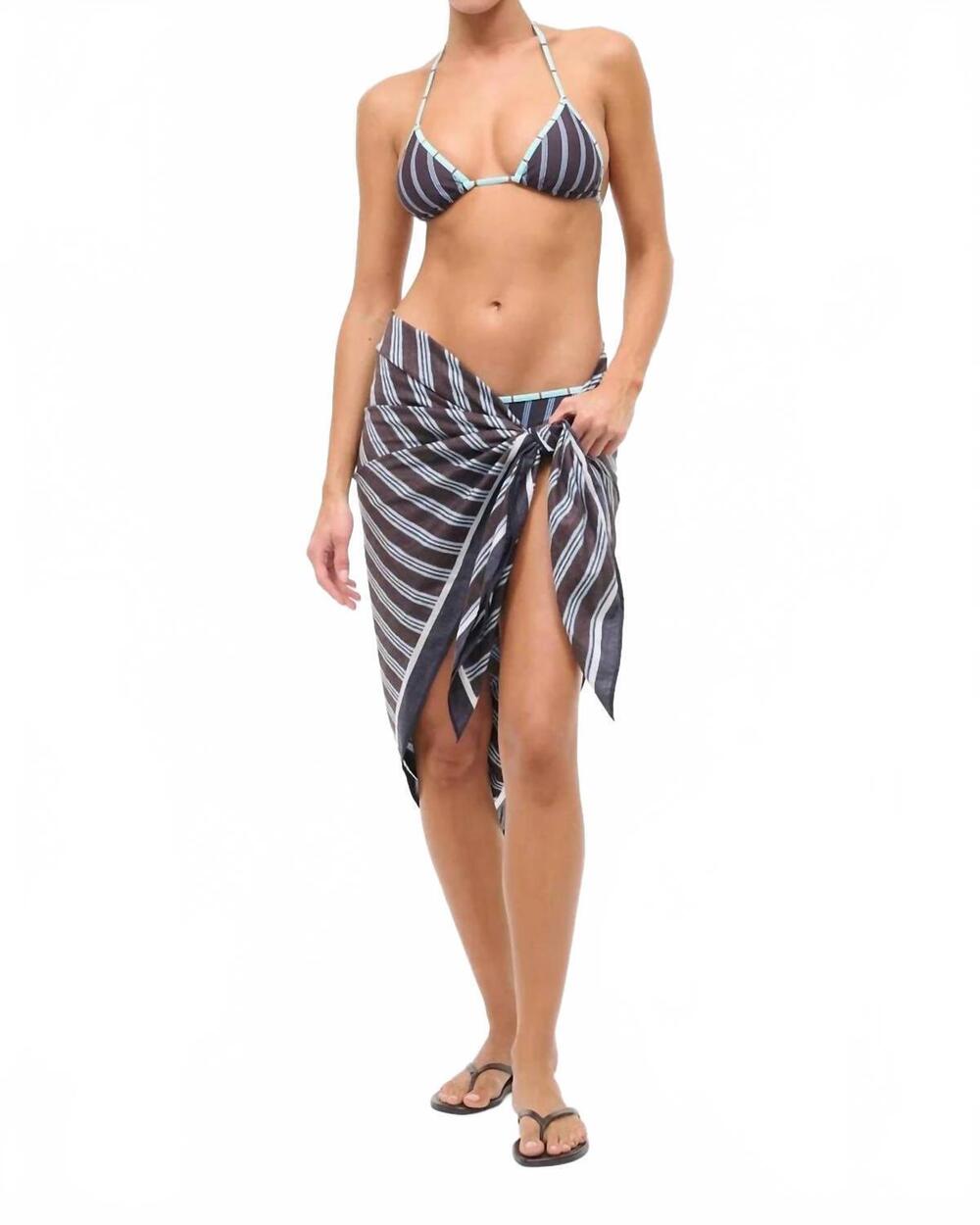 NEW STAUD romee sarong in redondo stripe